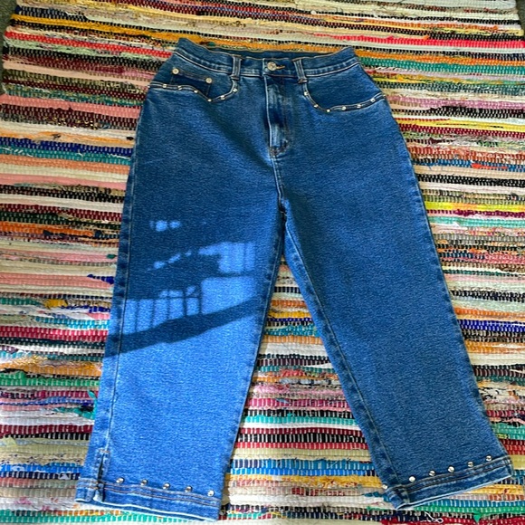 VTG- Denim & Co Bling Capri Jeans- #1901 - Picture 10 of 15